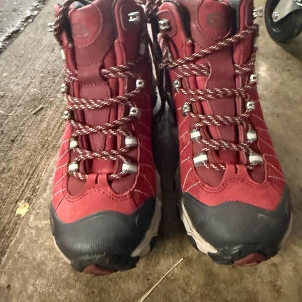 Oboz Sawtooth Mid BDry Hiking Boots Size 6.5W Red Waterproof