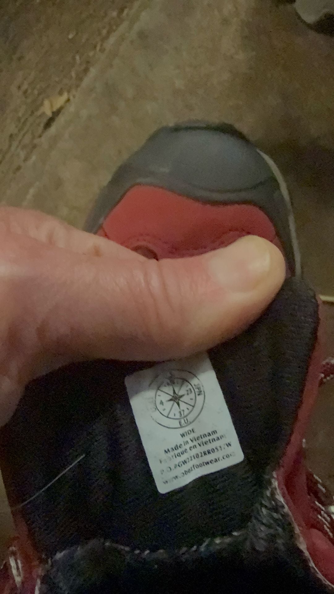 Oboz Sawtooth Mid BDry Hiking Boots Size 6.5W Red Waterproof 6