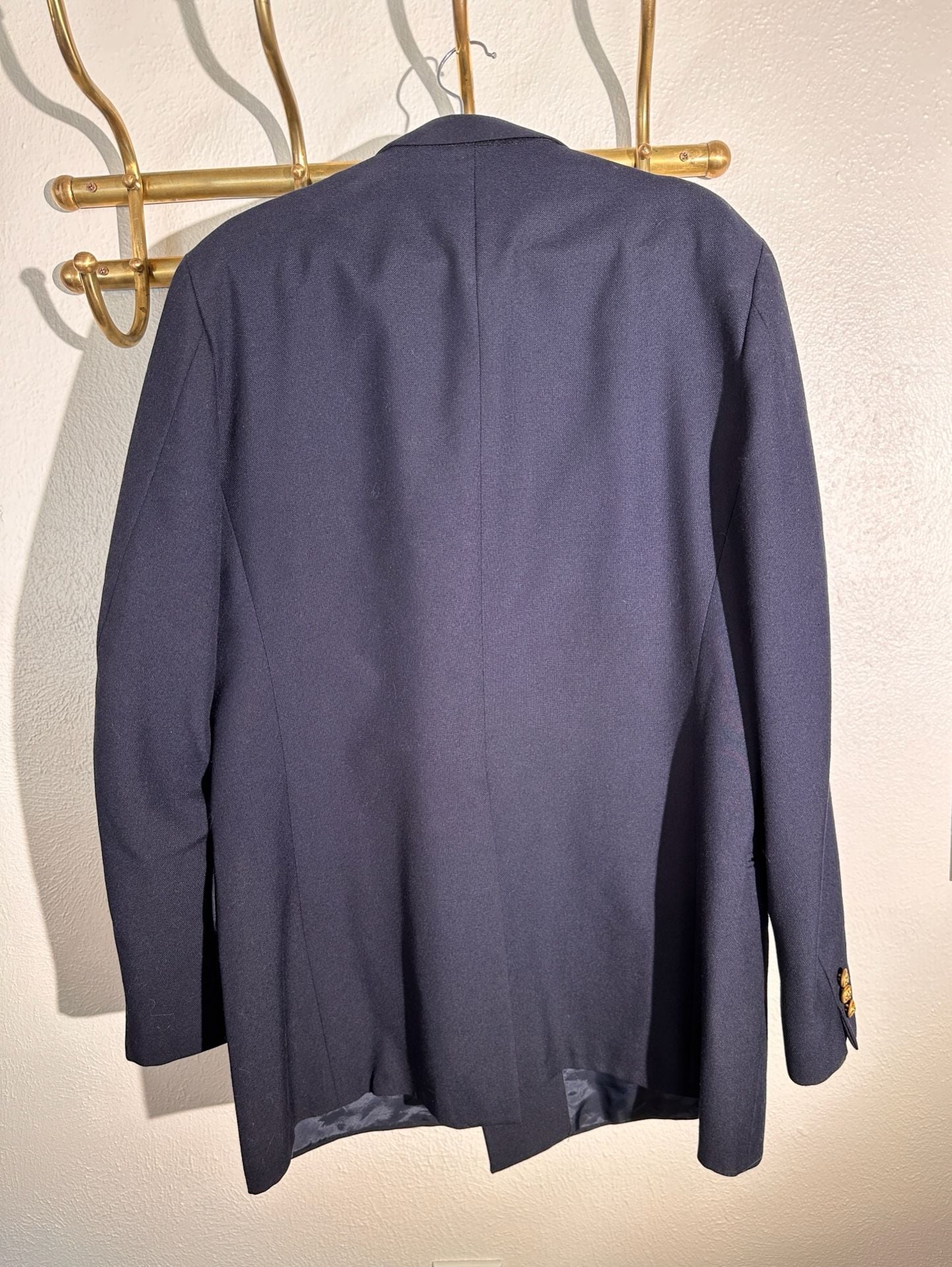 Yves Saint Laurent Double Breasted Blazer Navy Gold Buttons 3