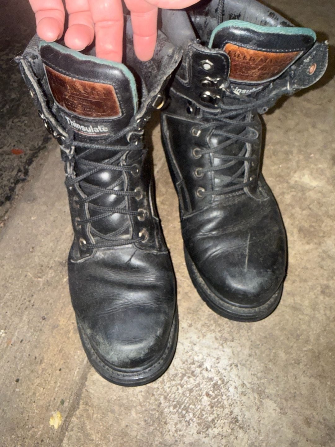 Fieldmaster Insulated Work Boots Size 9.5D Black Leather 2