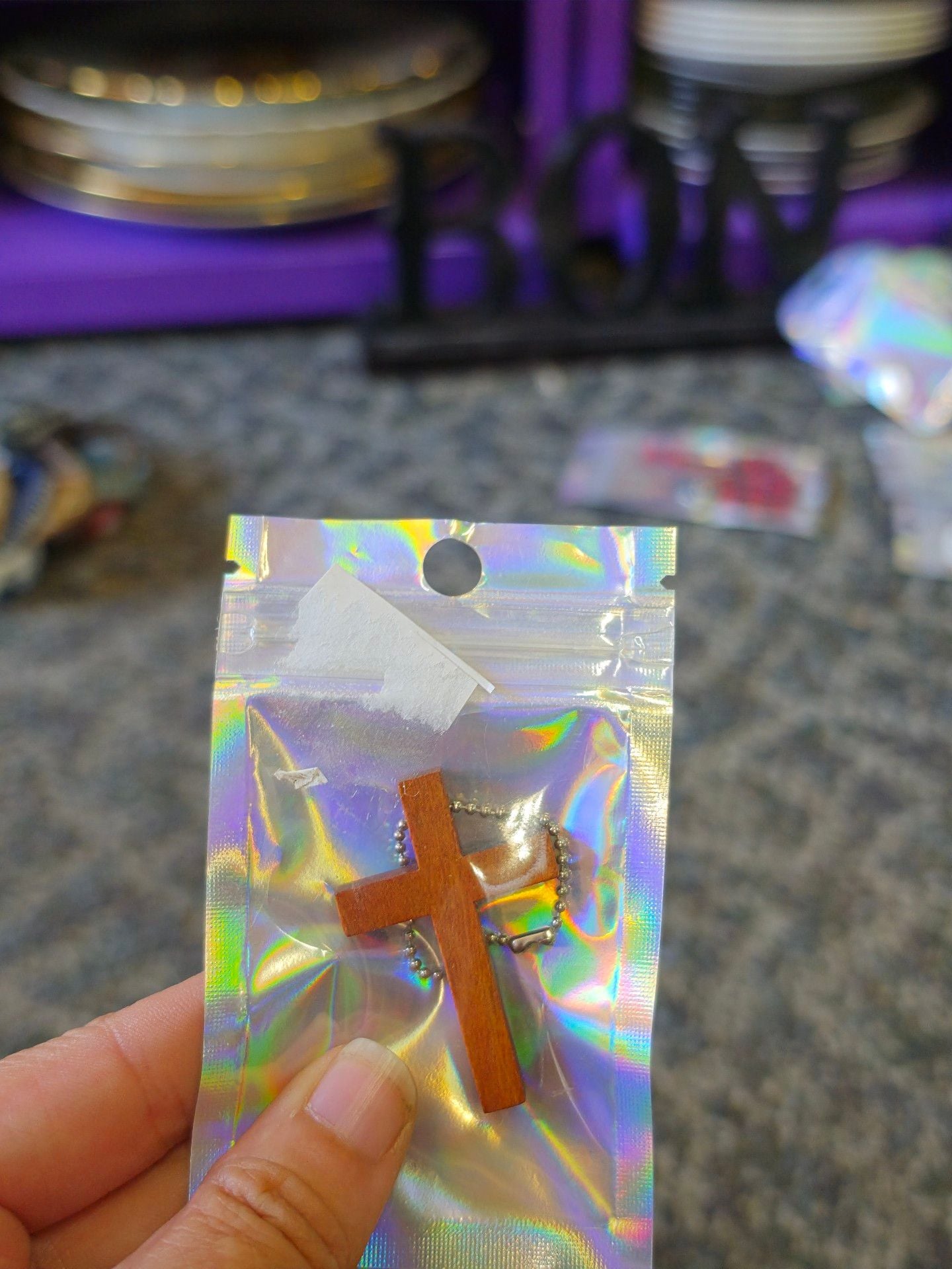 Christian Crucifix Earrings Set with Cross Keychain 4