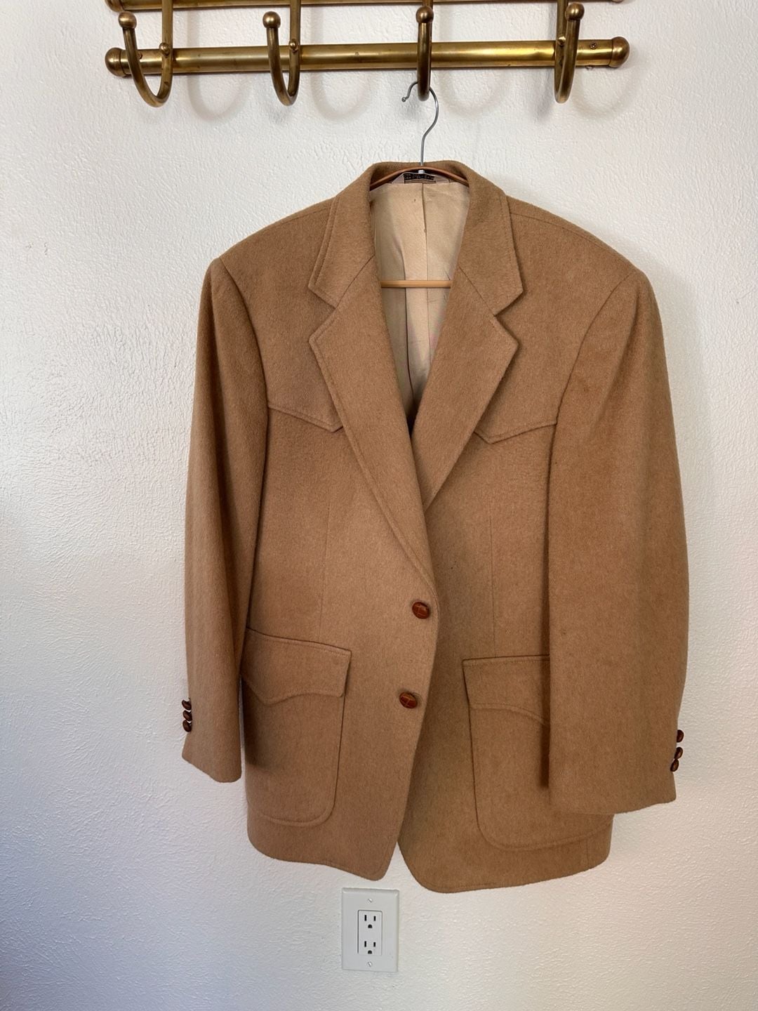 Sheplers Western Blazer Size 42R Tan Wool Sport Coat Jacket 2