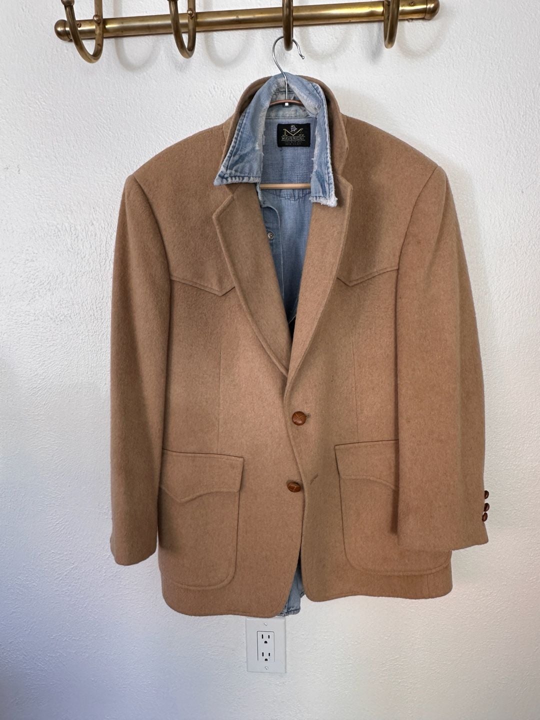 Sheplers Western Blazer Size 42R Tan Wool Sport Coat Jacket 7