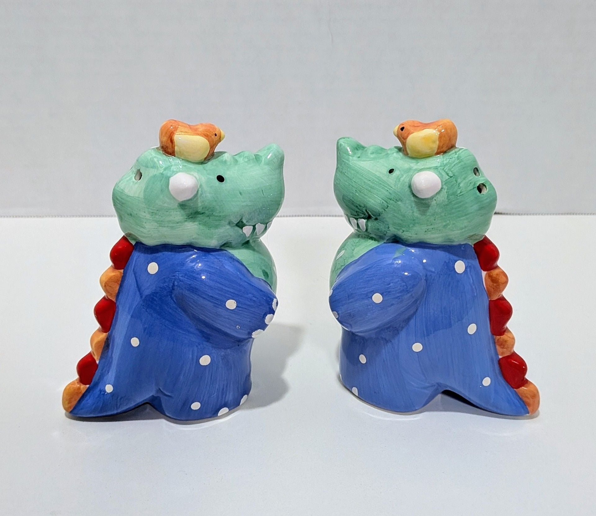 Dinosaur Salt Pepper Shakers CoCo Dowley Certified International Ceramic Vintage 4