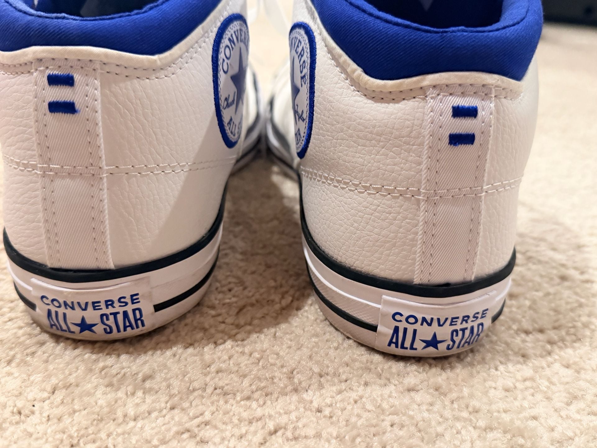 Converse Chuck Taylor All Star White & Blue High-Top Sneakers Unisex M9/W11.  10