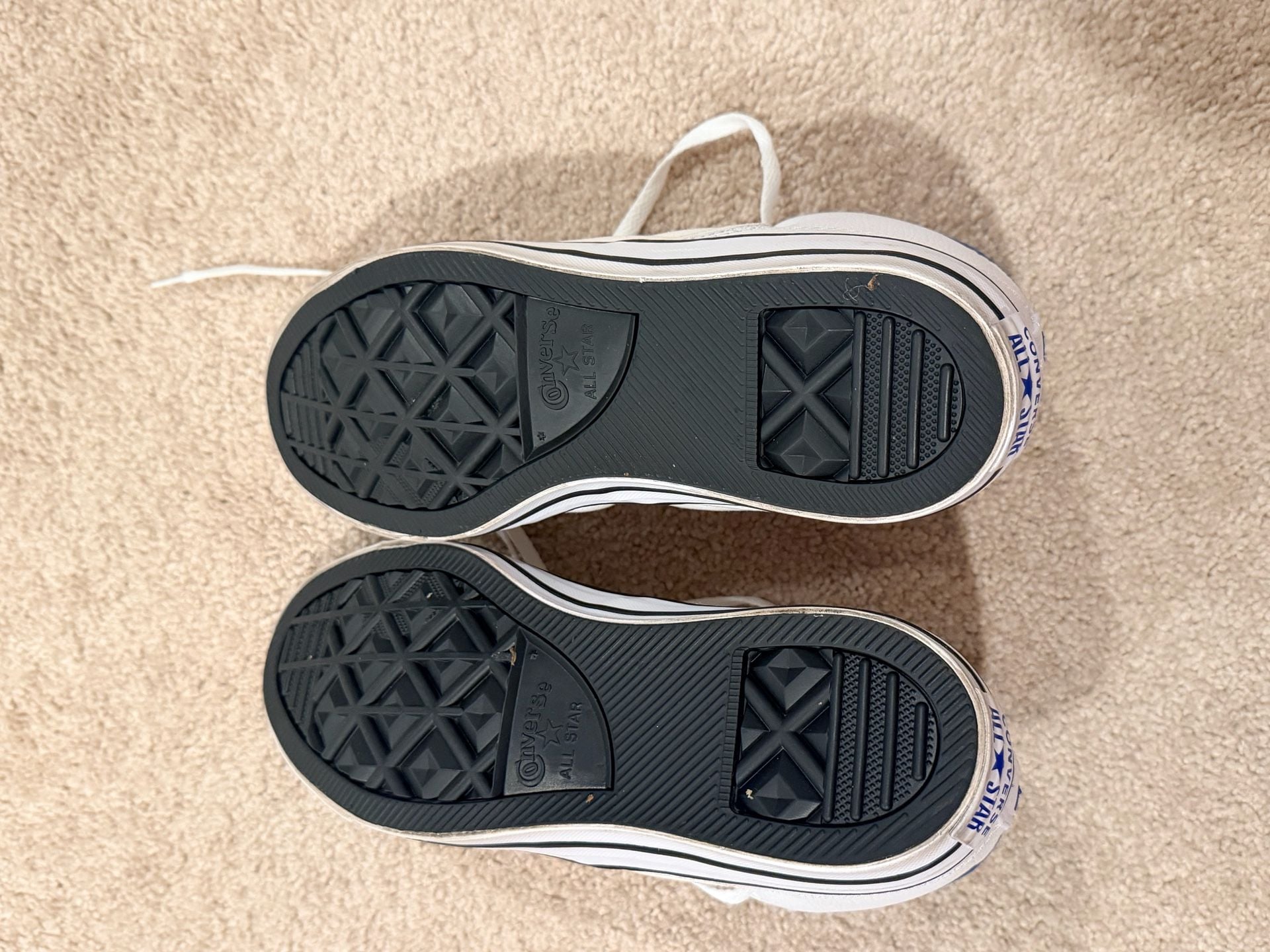 Converse Chuck Taylor All Star White & Blue High-Top Sneakers Unisex M9/W11.  12