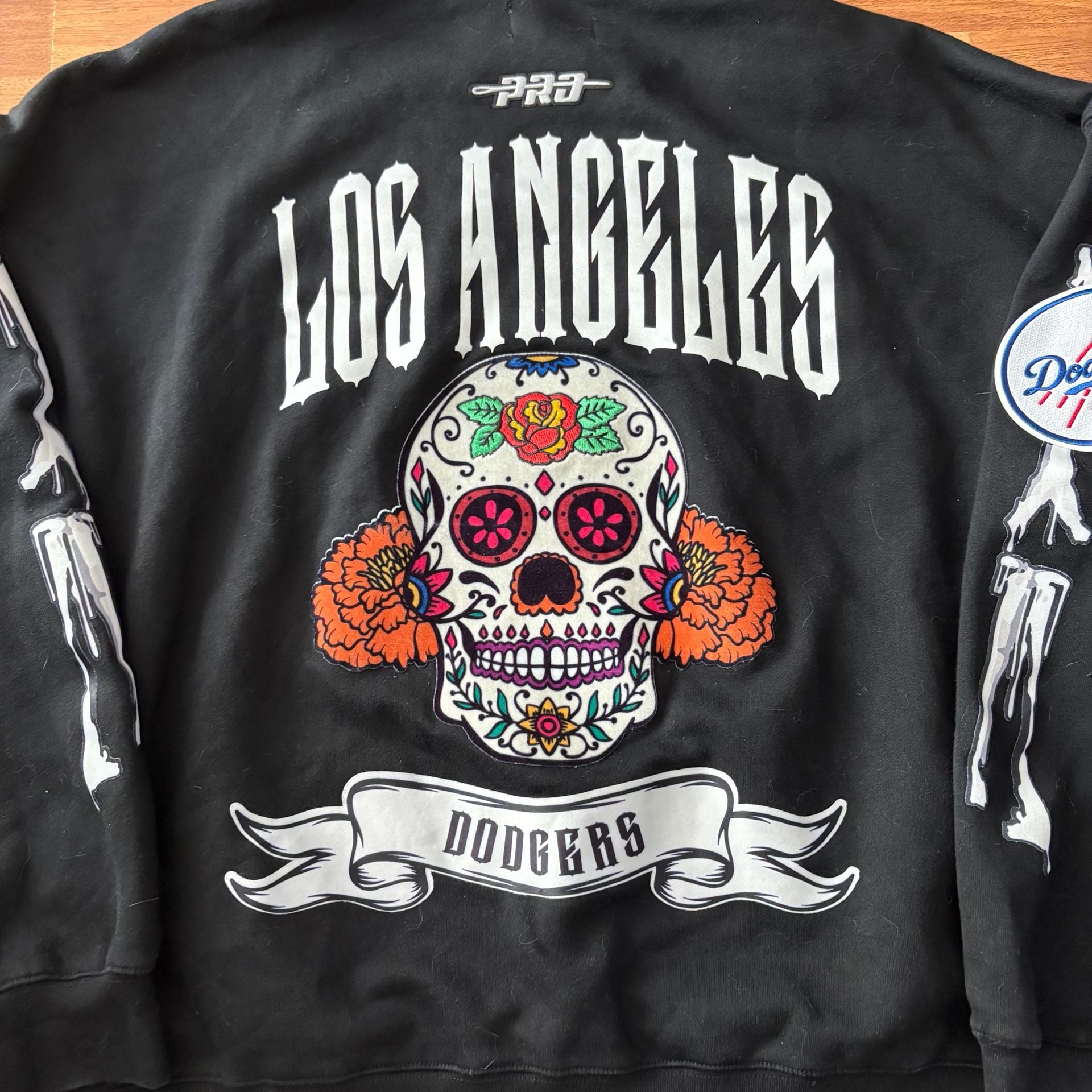 Pro Standard MLB Los Angeles Dodgers Rib Cage Men's Hoodie 7