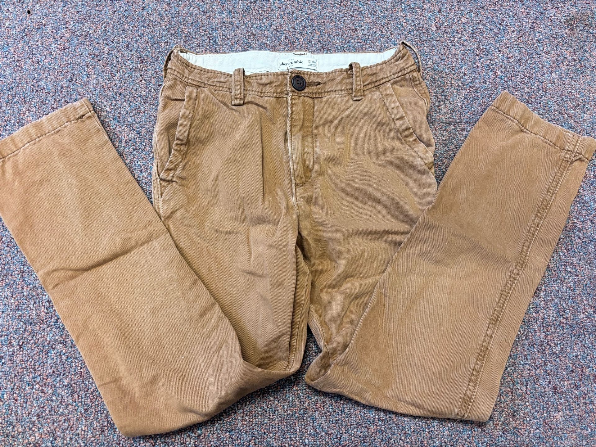 Abercrombie Kids Chino Pants Size 12 Slim Tan 3