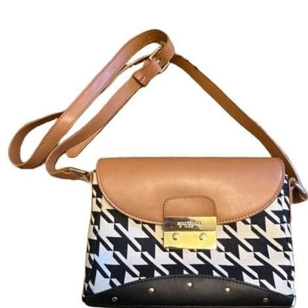 Spartina 449 Stoddard Push Lock Houndstooth Crossbody Bag