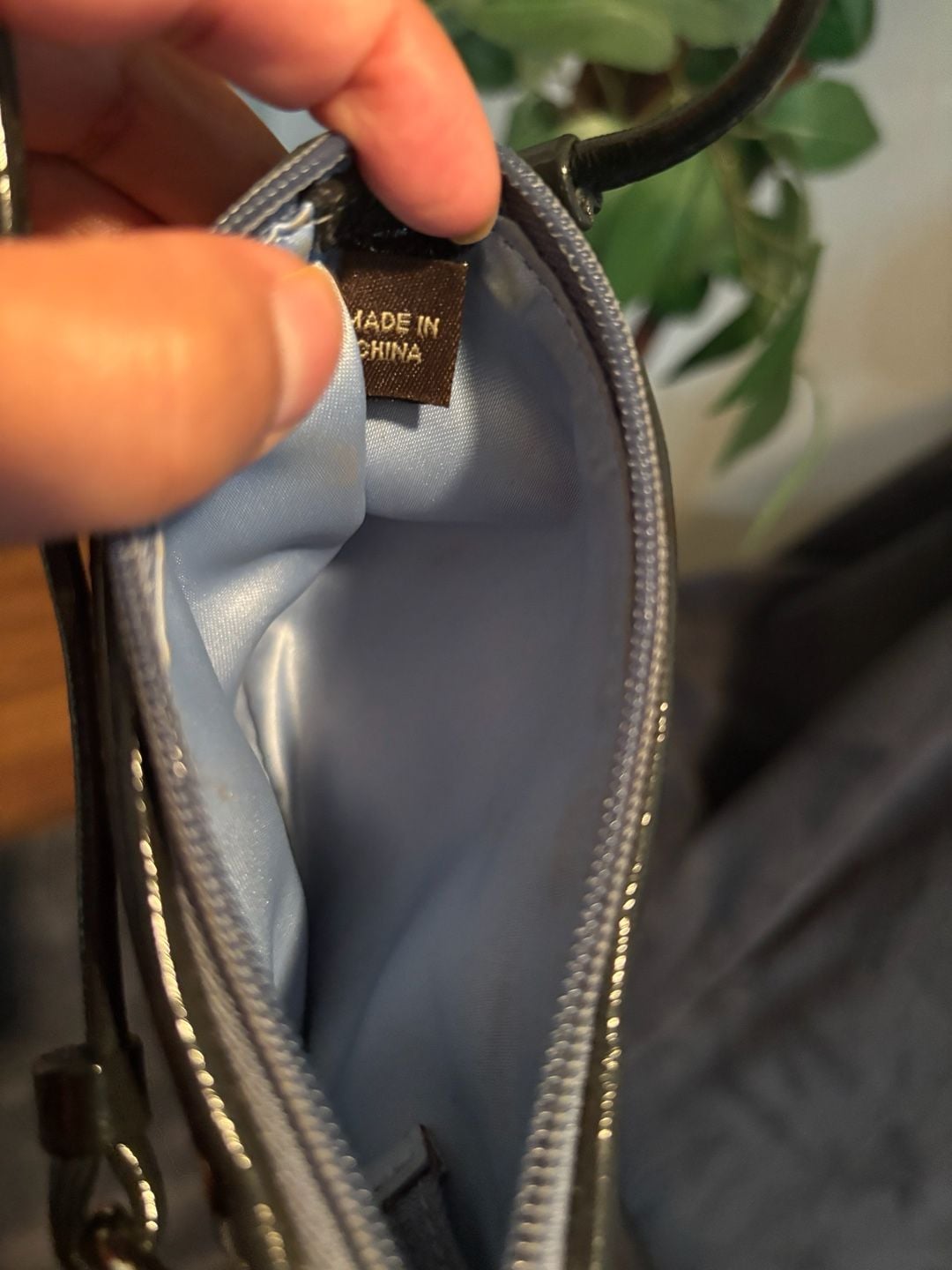 Coach Poppy Signature Op Art Wristlet Blue Black Metallic 6