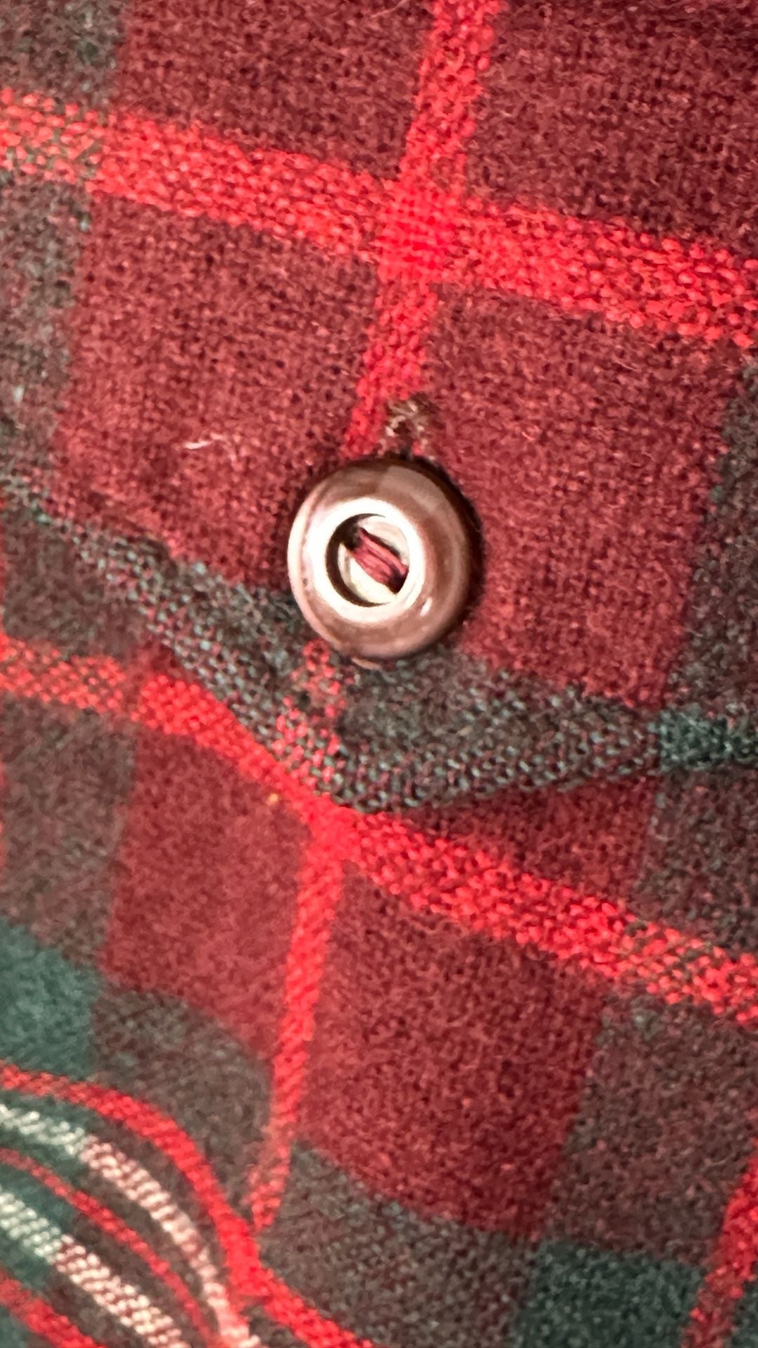 Pendleton Plaid Wool Flannel Shirt Red Green Virgin Wool Vintage 4