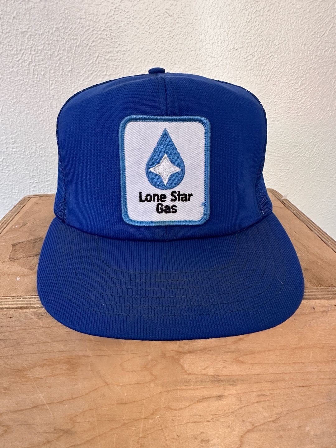 Vintage Lone Star Gas Trucker Hat Blue Snapback Mesh Patch 2