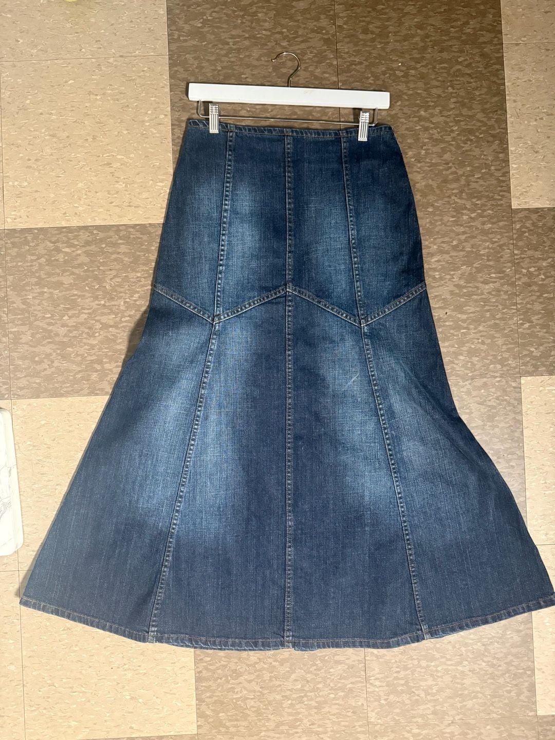 Harold's Denim Skirt Size 6 Blue Maxi Fishtail Mermaid Seamed 2
