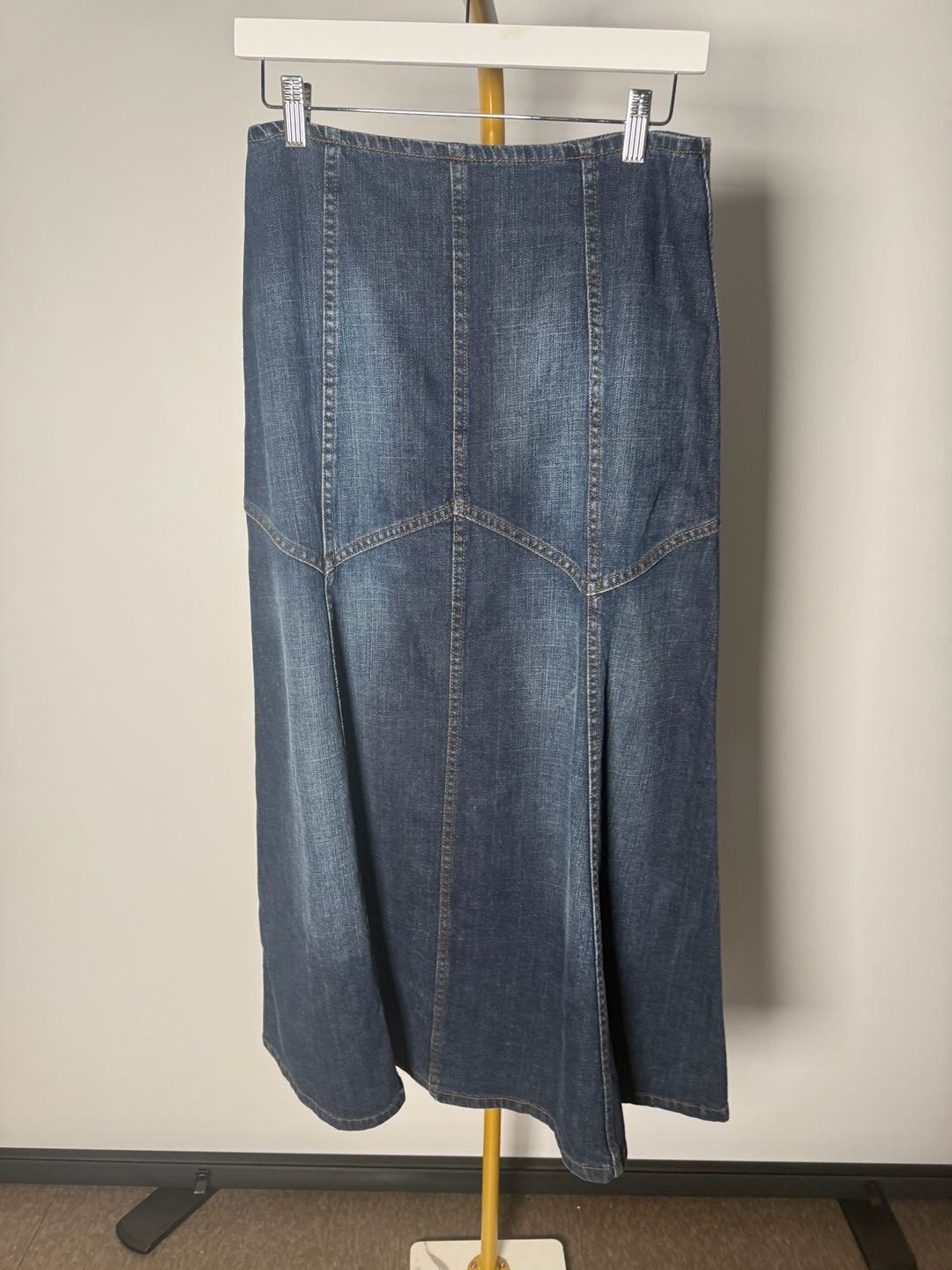 Harold's Denim Skirt Size 6 Blue Maxi Fishtail Mermaid Seamed 3