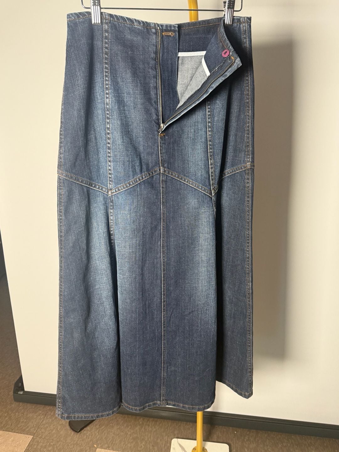Harold's Denim Skirt Size 6 Blue Maxi Fishtail Mermaid Seamed 6