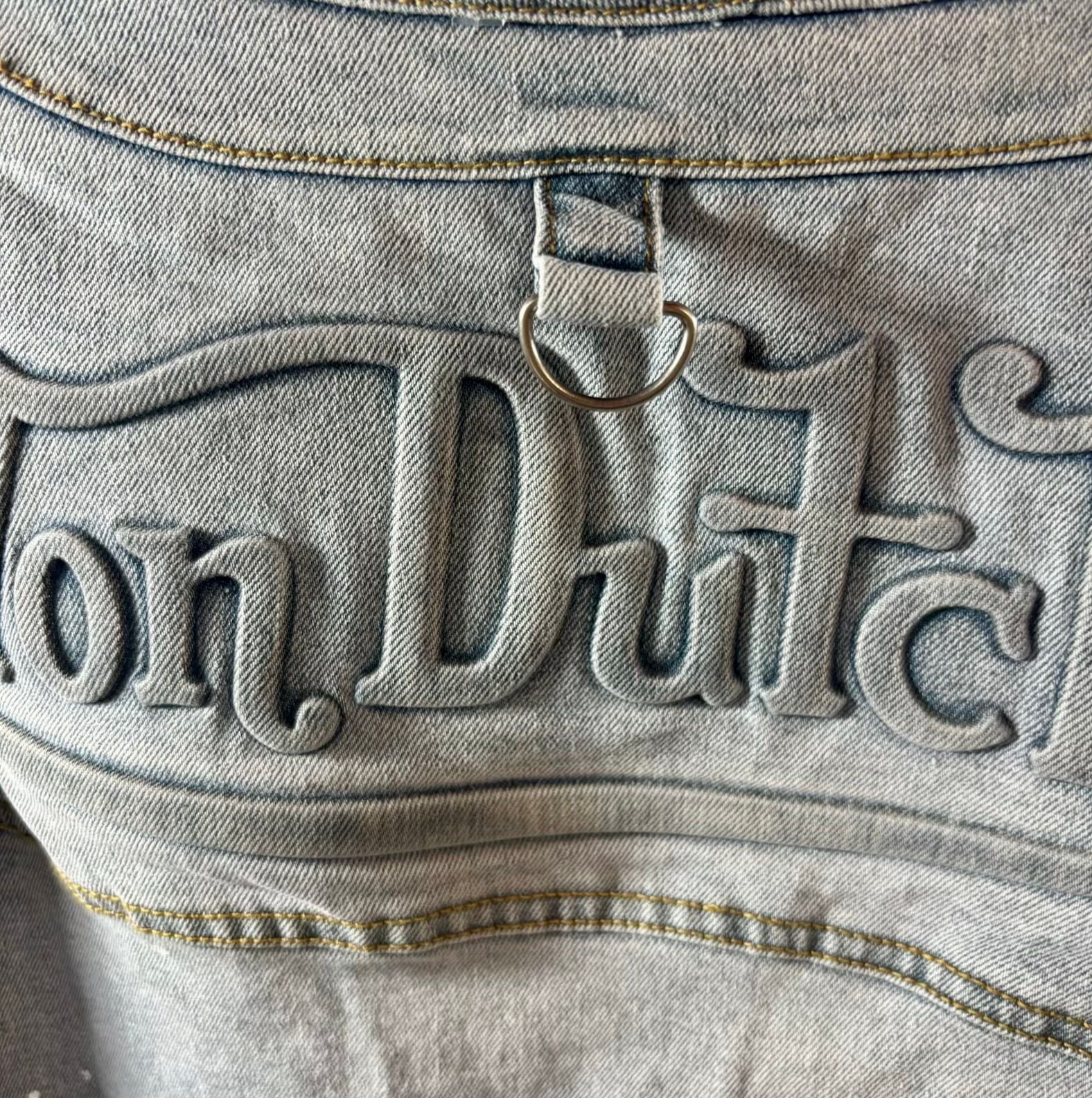 Von Dutch Denim Vest Size XXL Blue Cargo Pockets 8