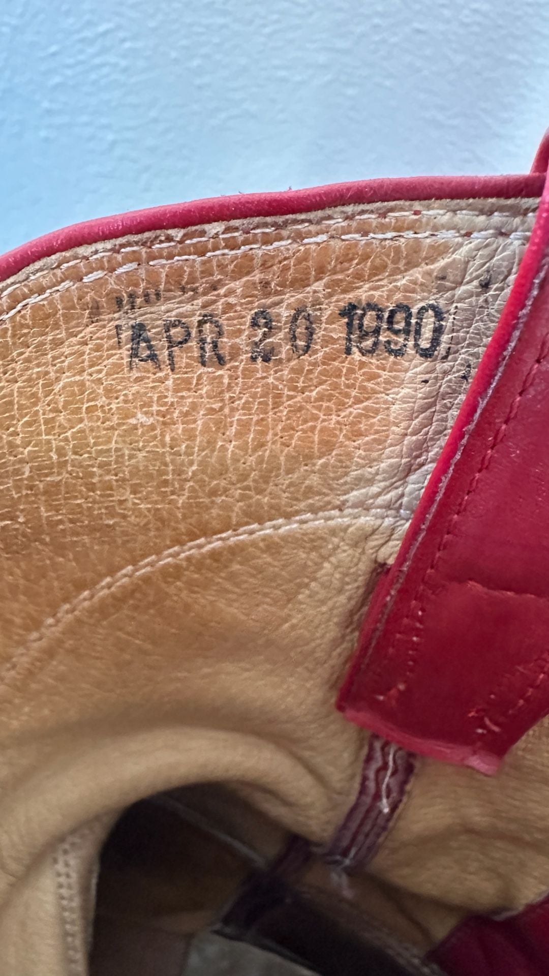 Justin Roper Western Boots L3055 Size 6.5C Red Leather 4