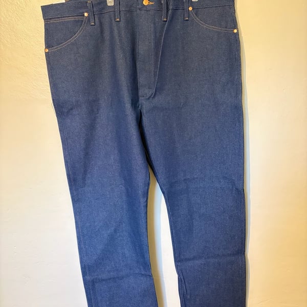 Vtg Wrangler Pro Rodeo Orig Fit Cowboy Cut Mens 46X 32 Heavyweight Blue Jeans NWT