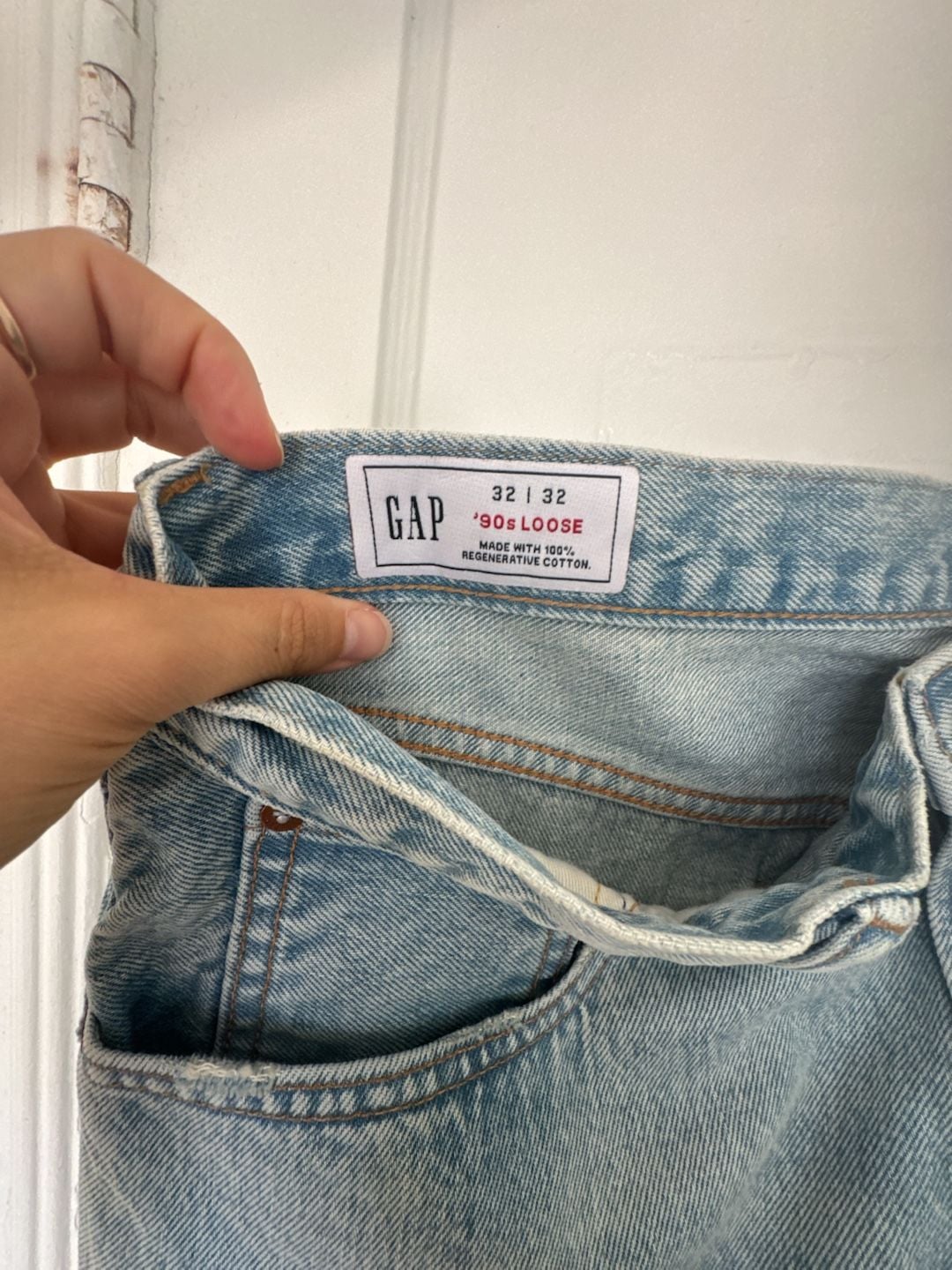 Gap 90’s Loose Jeans Size 32x32 Light Wash Wide Leg Regenerative y2k 3