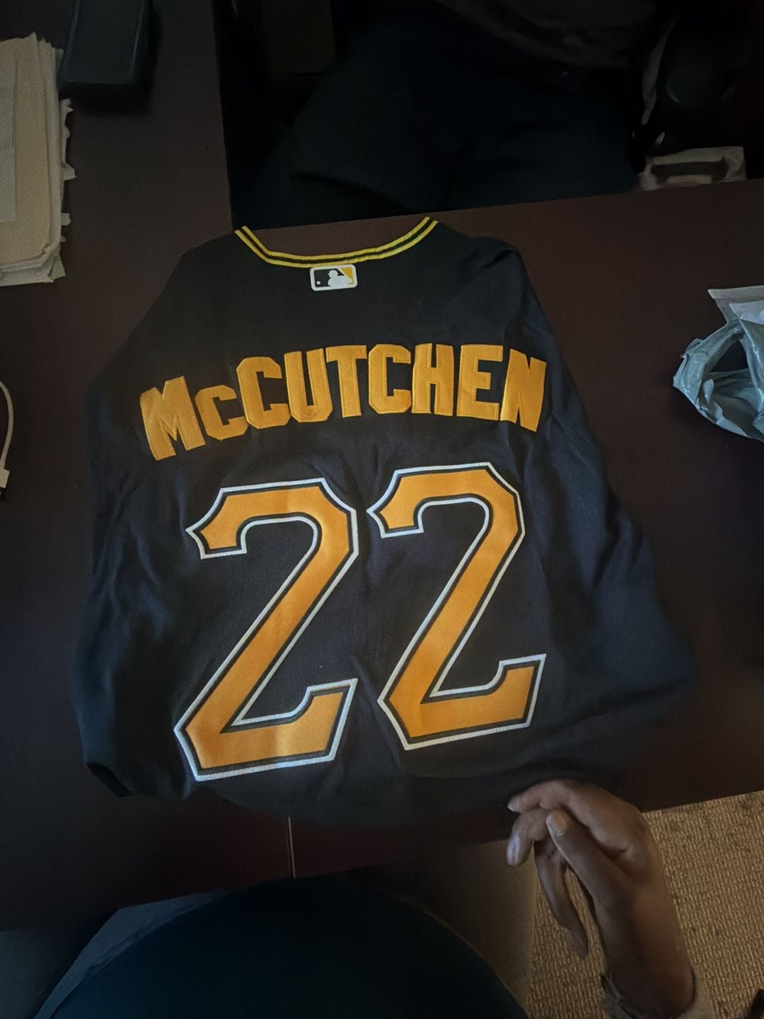 Majestic Pittsburgh Pirates McCutchen 22 Jersey Size XXL Black Cool Base 7