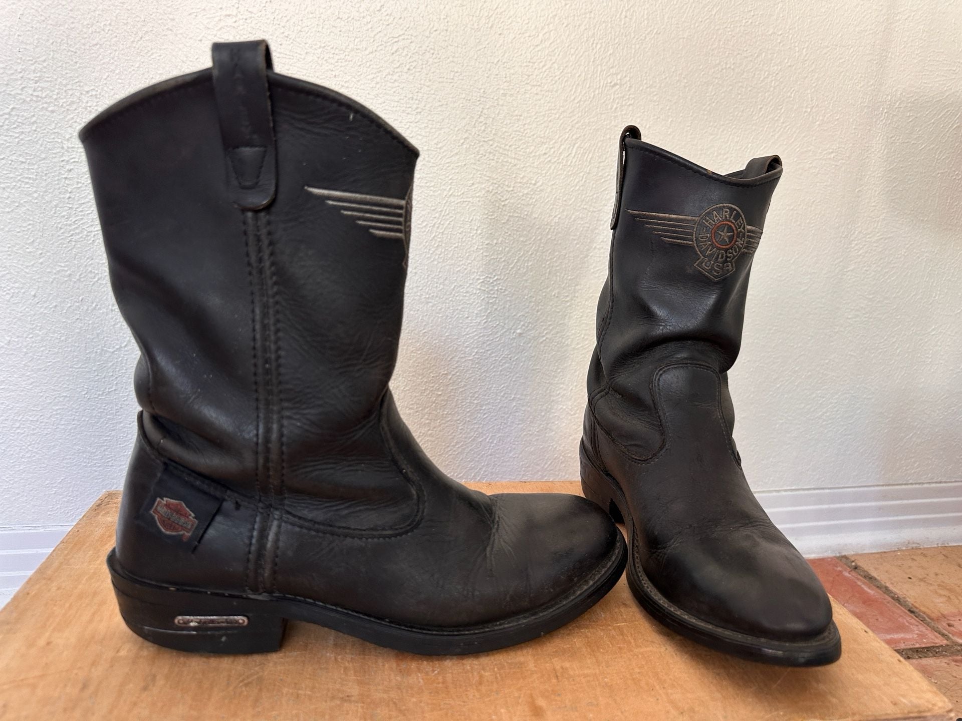 Harley-Davidson Motorcycle Boots Size 8.5 Black Leather 3