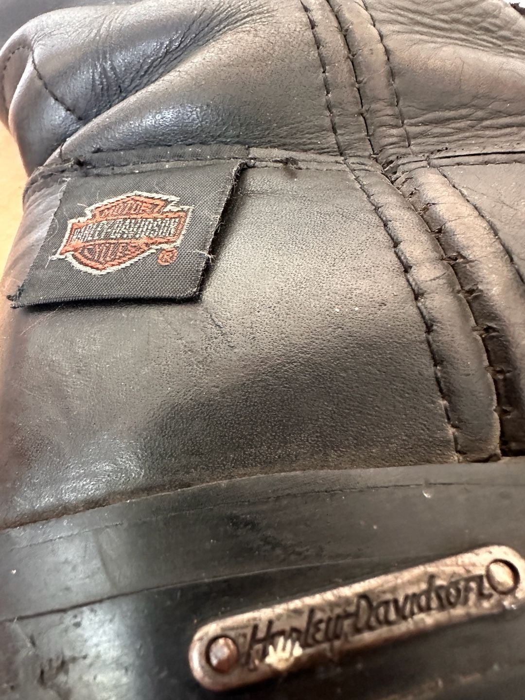 Harley-Davidson Motorcycle Boots Size 8.5 Black Leather 6