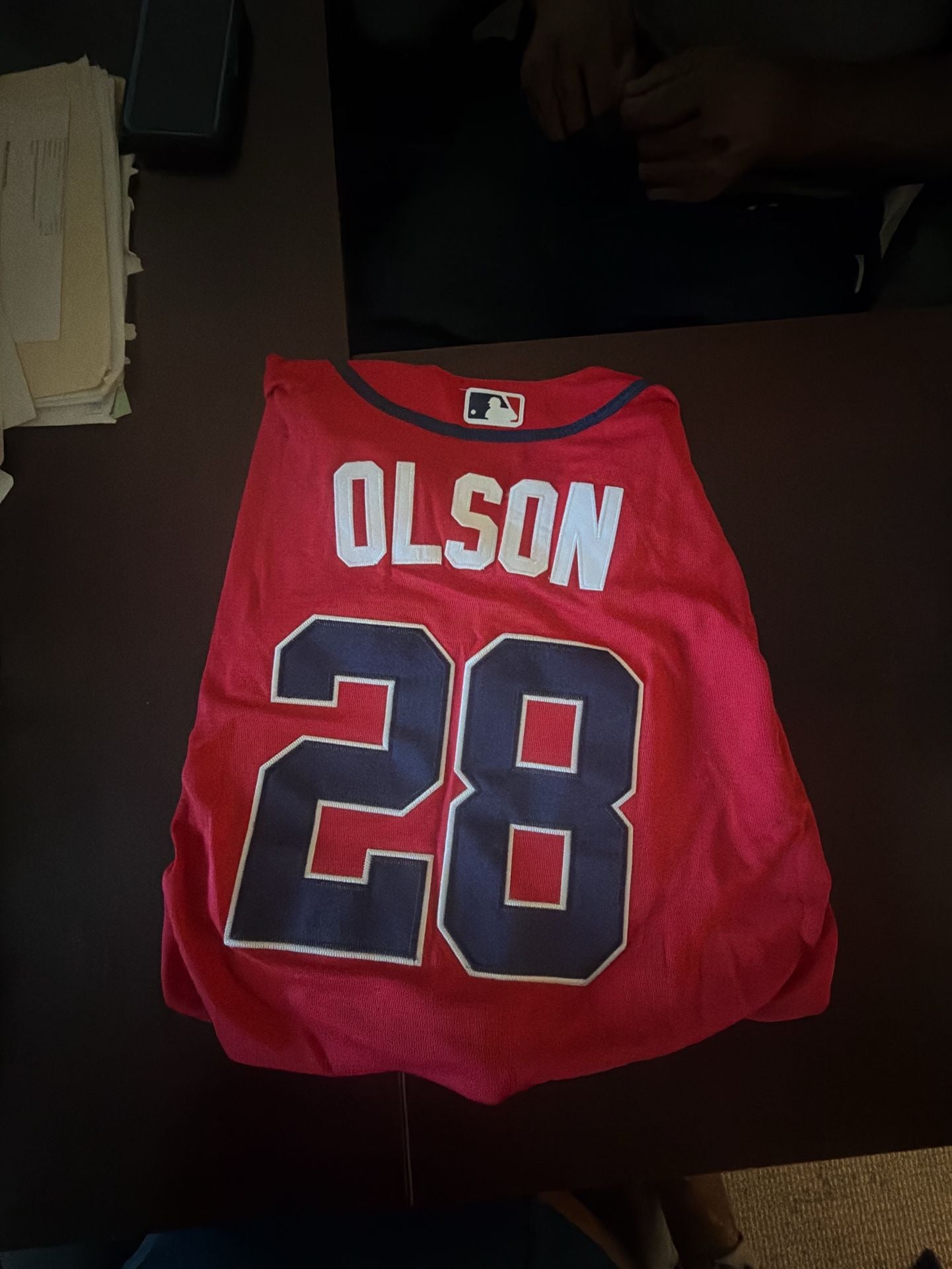 Nike Atlanta Braves Matt Olson 28 Jersey Size L Red MLB Baseball 4