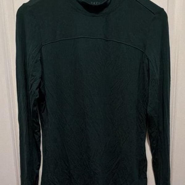 Tavi Restore Mock Neck Long Sleeve Size L Green Athletic Top