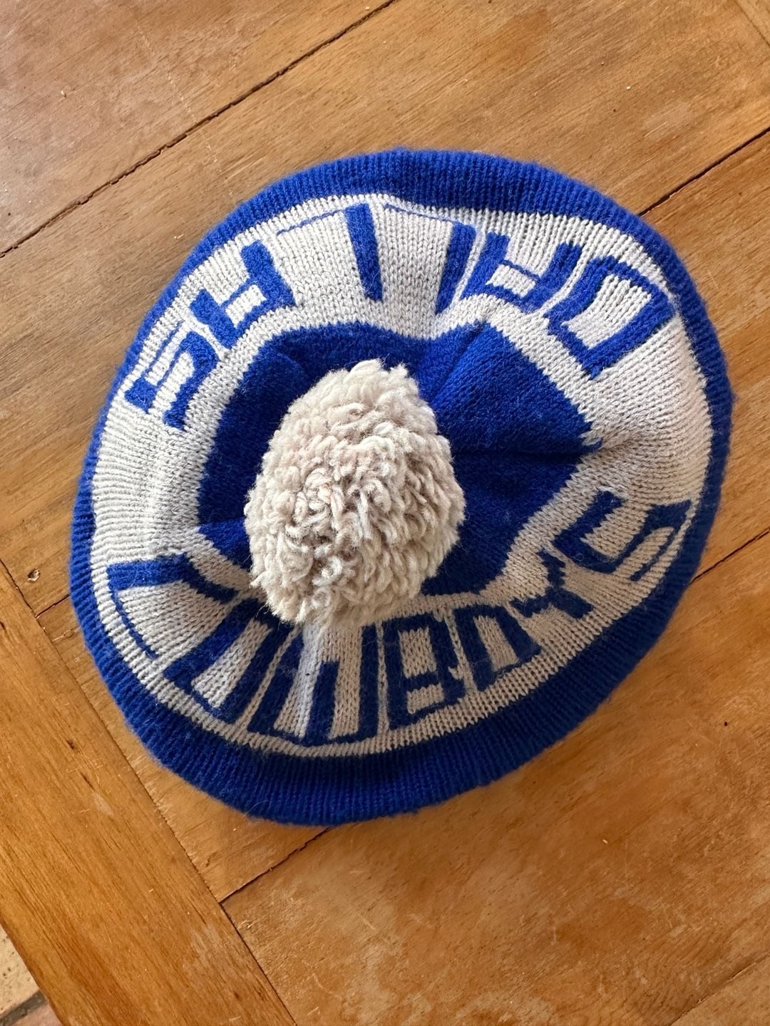 Dallas Cowboys Vintage Knit Newsboy Beanie Hat Blue White Pom Pom 5