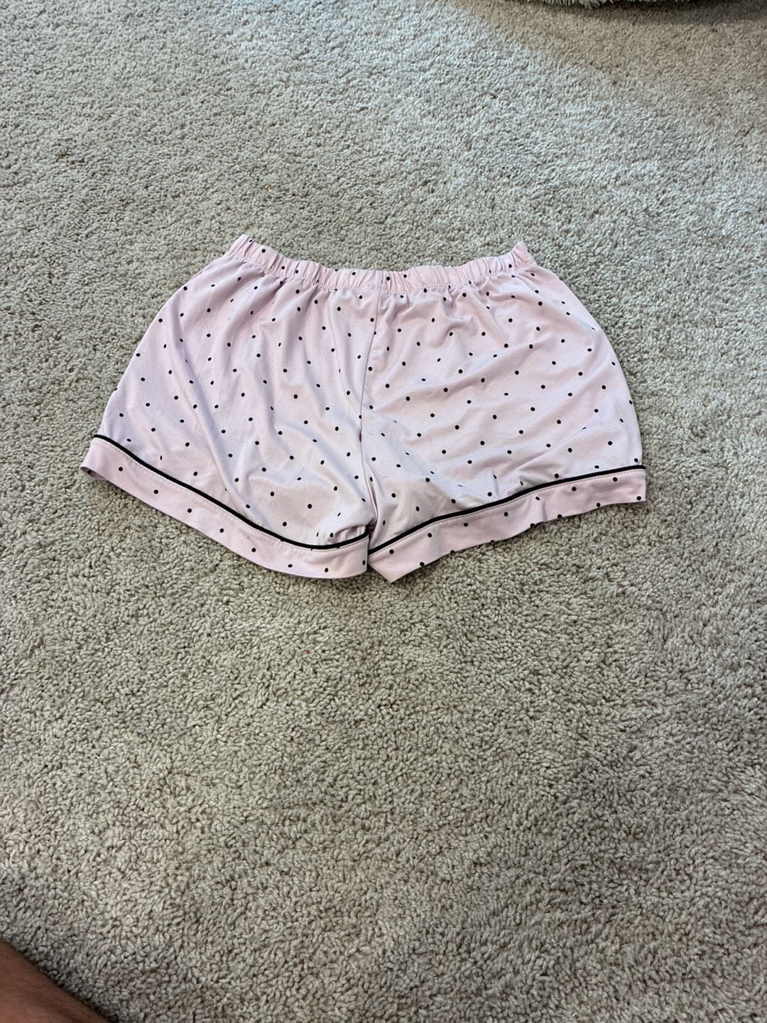 Victoria's Secret Pajama Shorts Pink Black Polka Dot 2