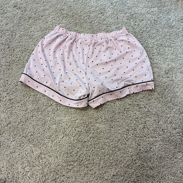 Victoria's Secret Pajama Shorts Pink Black Polka Dot