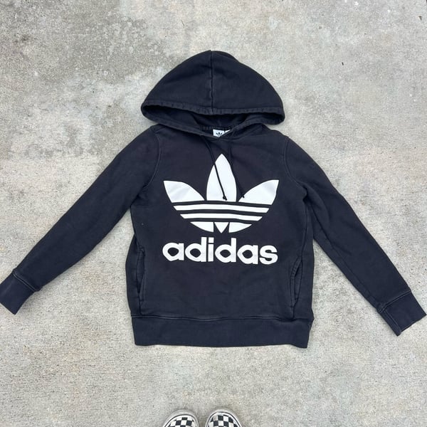 Adidas Oversized Hoodie Trefoil Logo Men's Pullover Hoodie Sweatshirt Size S