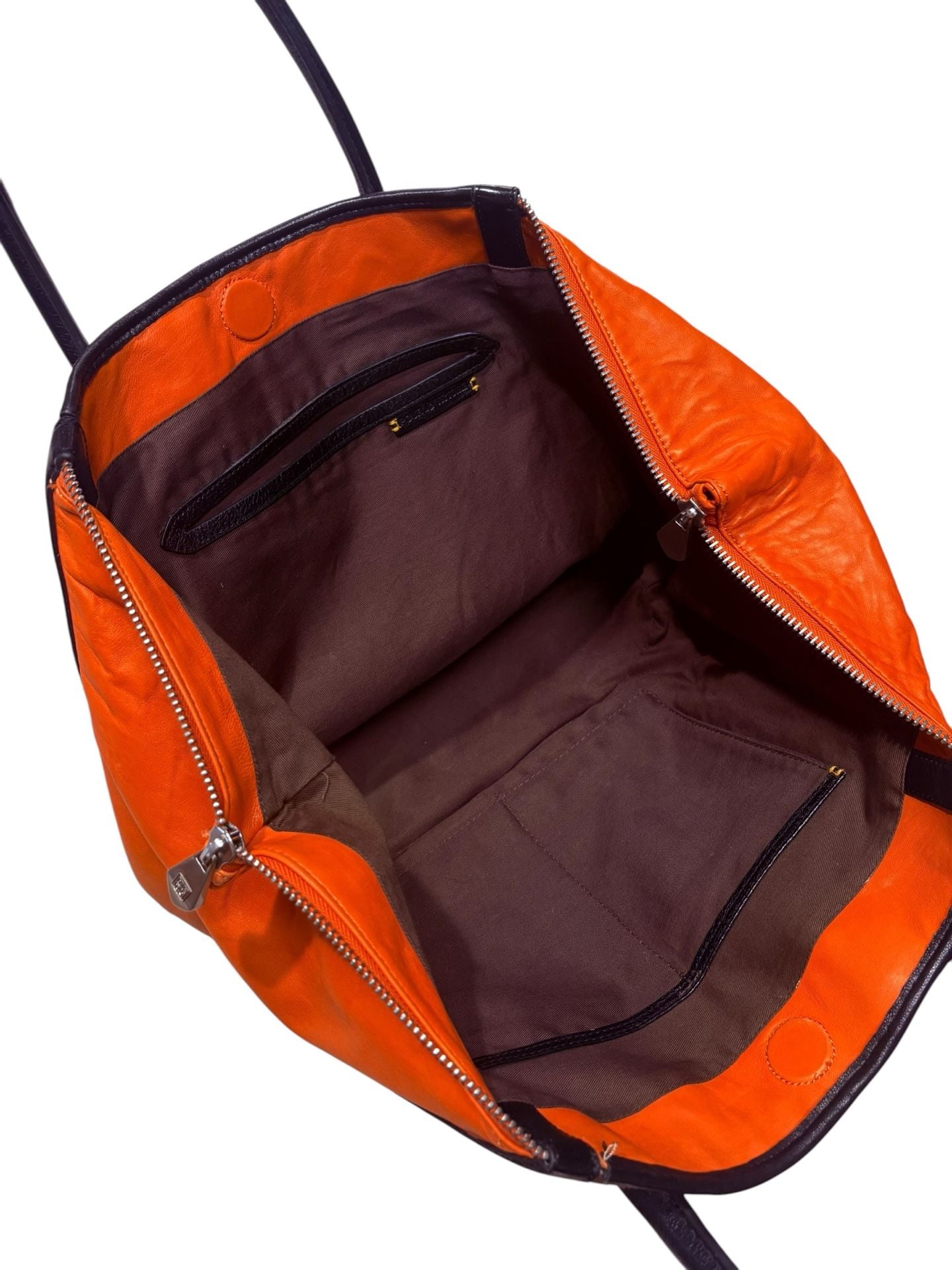 Pour La Victoire Calf Hair And Orange Leather Tote Handbag 5