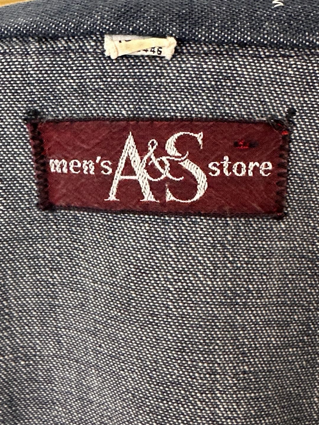 A&S Store Vintage Western Denim Shirt Size 16-16.5 4