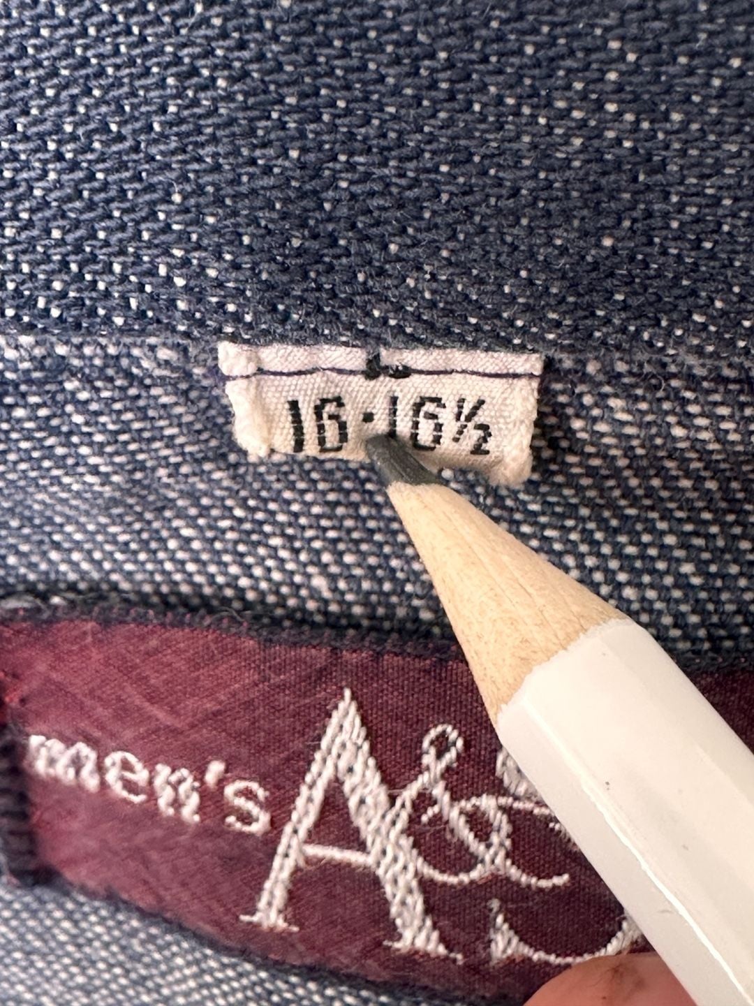 A&S Store Vintage Western Denim Shirt Size 16-16.5 5
