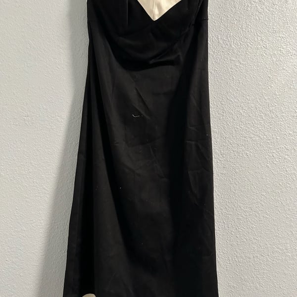 White House Black Market Strapless Dress Size 0 Black White