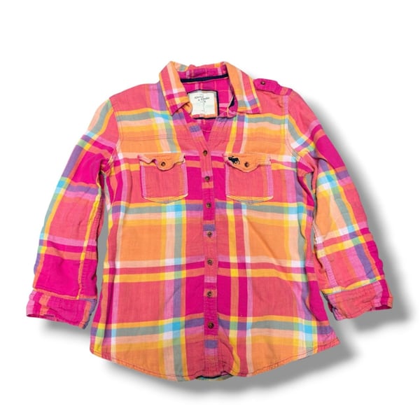 Y2K Abercrombie & Fitch Plaid Button Up Shirt