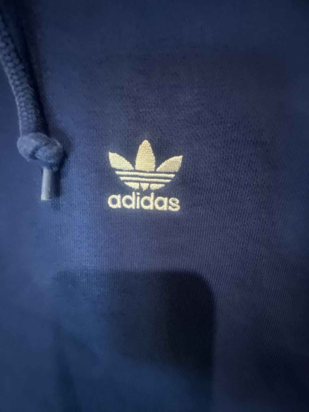 Adidas Trefoil Essentials Hoodie Size S Blue Primegreen Pullover 3