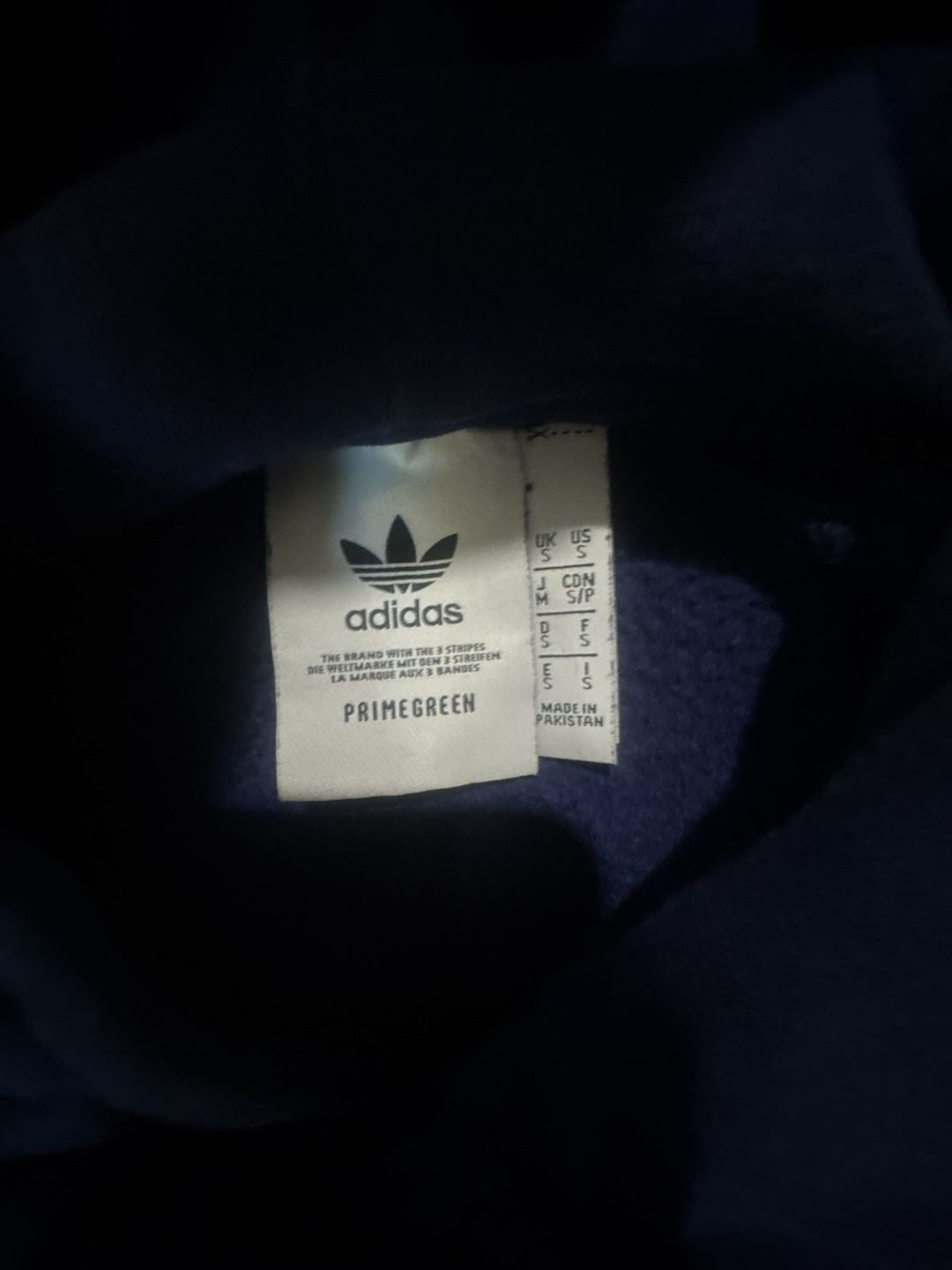 Adidas Trefoil Essentials Hoodie Size S Blue Primegreen Pullover 4