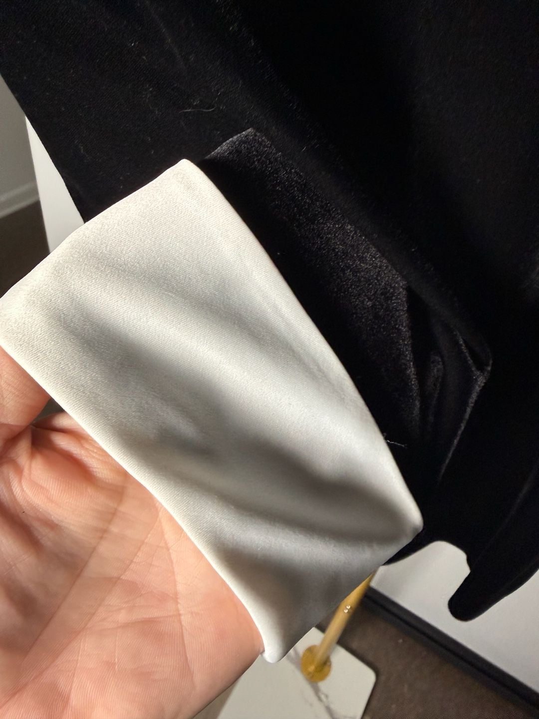 Alex Evenings Velvet Jacket Size M Black White Satin Lapel Blazer 7
