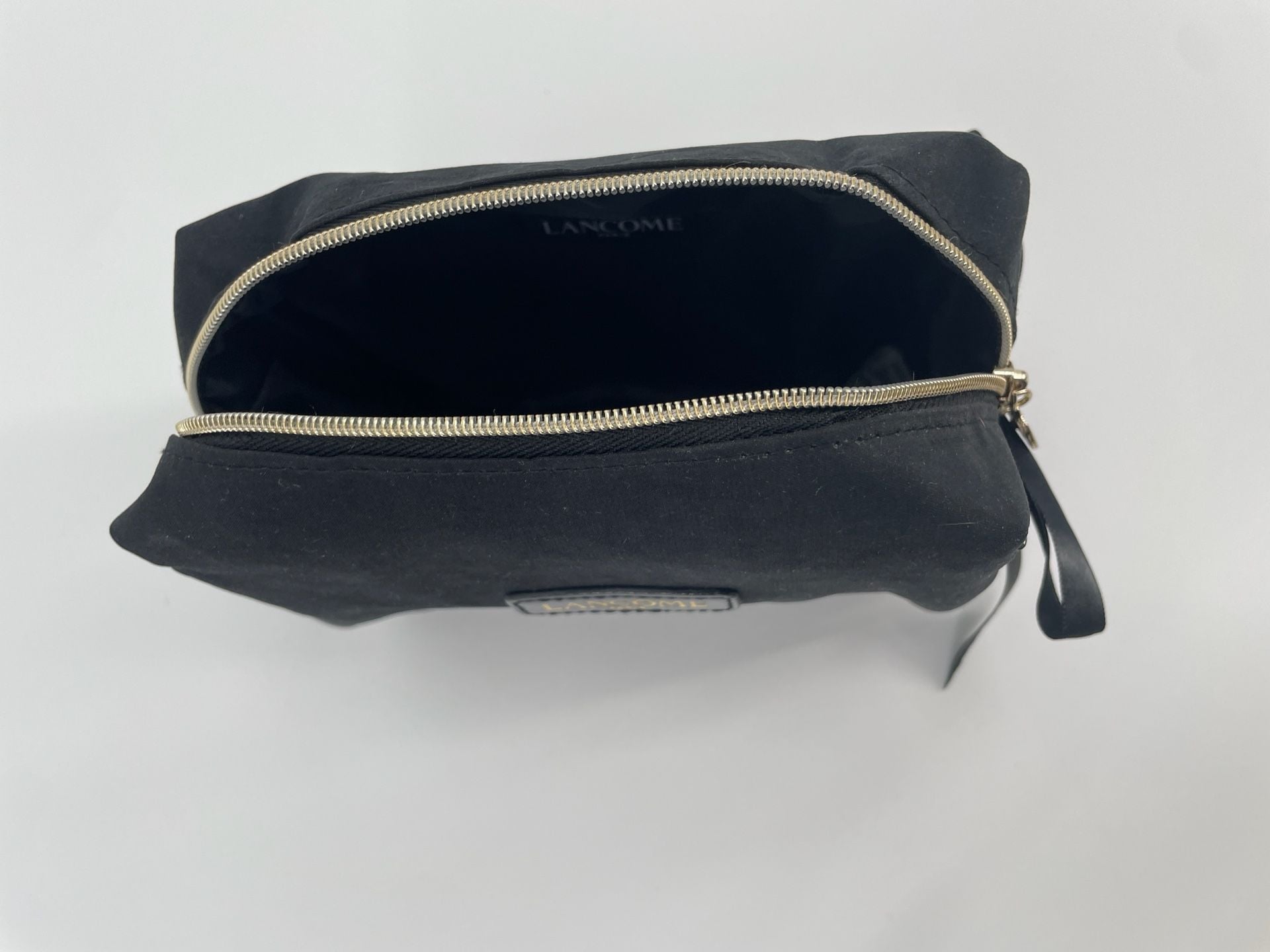 Lancome Black Makeup Bag Bow Zipper Pouch 4