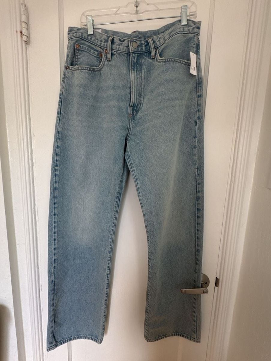 Gap 90’s Loose Jeans Size 32x32 Light Wash Wide Leg Regenerative y2k 2