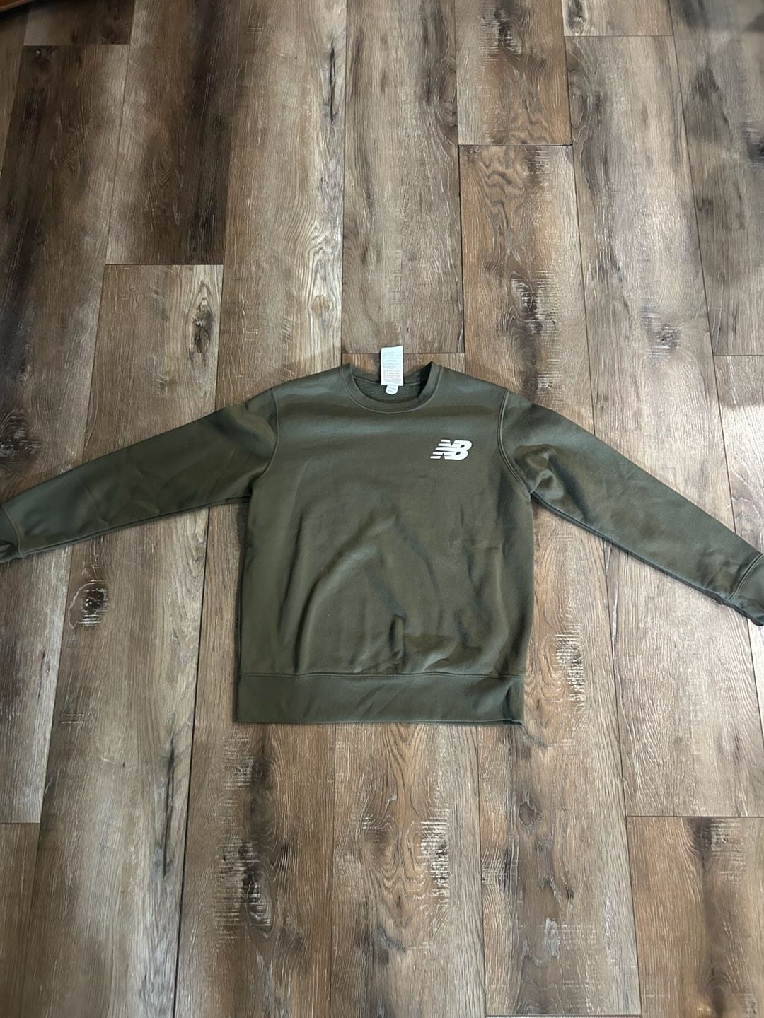 New Balance Crewneck Sweatshirt Size M Green Logo 2