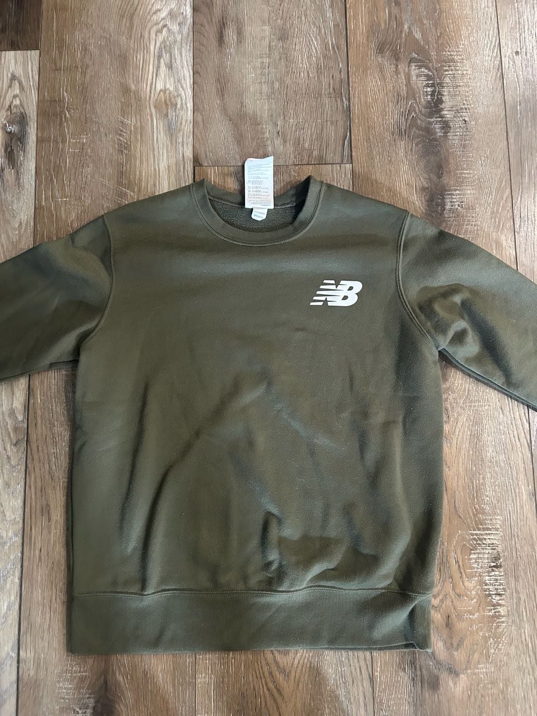 New Balance Crewneck Sweatshirt Size M Green Logo 3