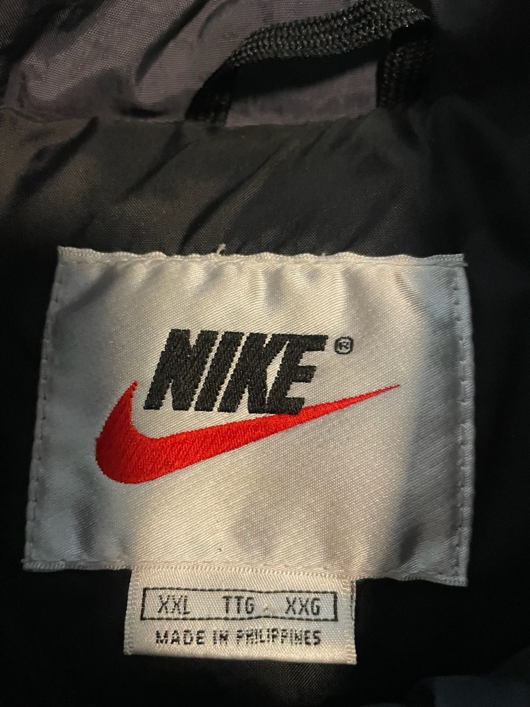 Nike Puffer Jacket Size XXL Vintage 90s Winter Coat Gray Black 4