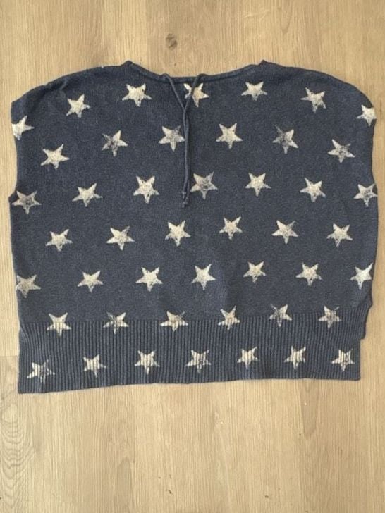 Denim & Supply Ralph Lauren Star Print Lace-Up Vest Size M Blue 5