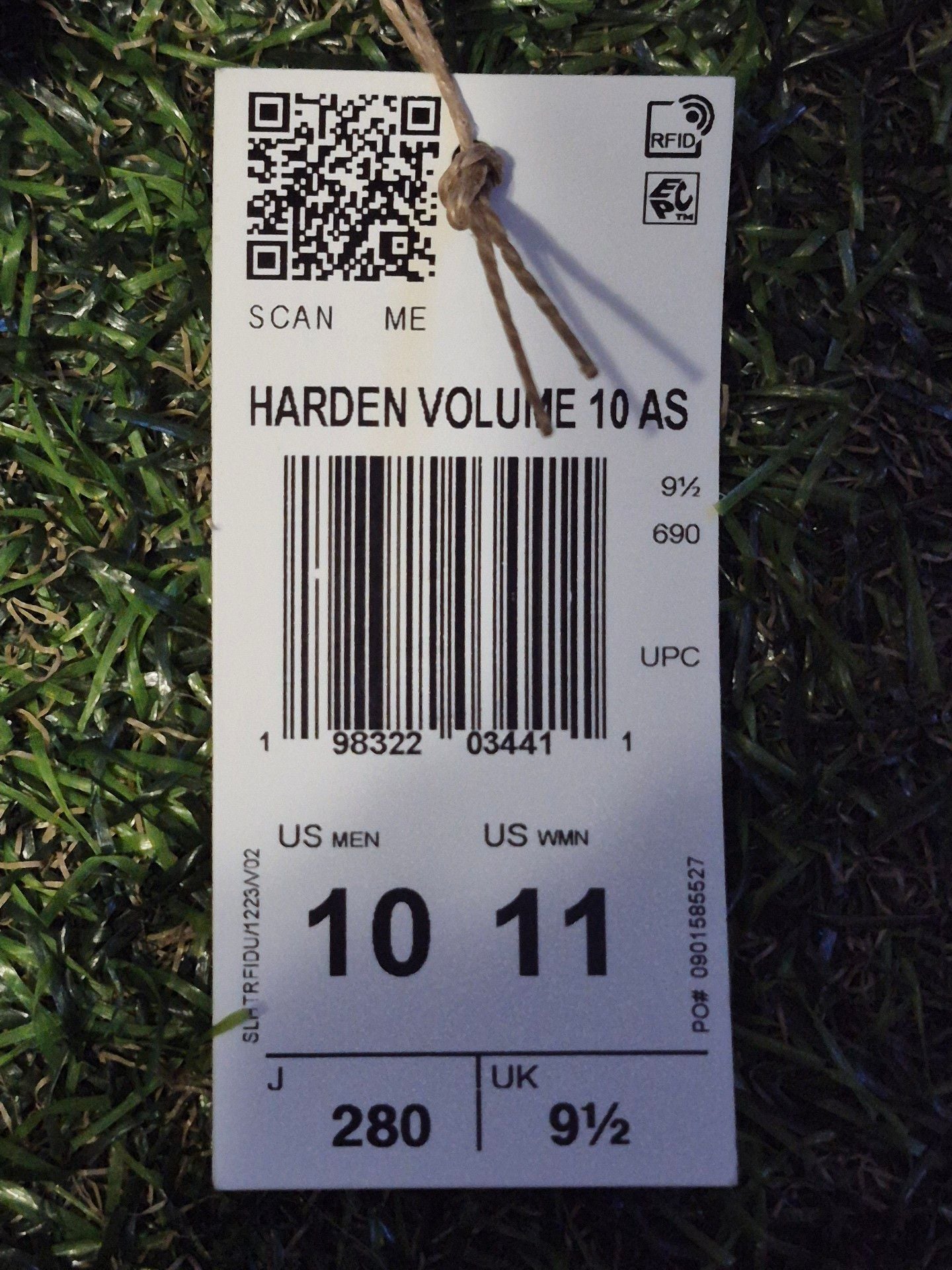 Adidas Harden Vol. 10 Size 10 Silver Black Basketball Shoes 9