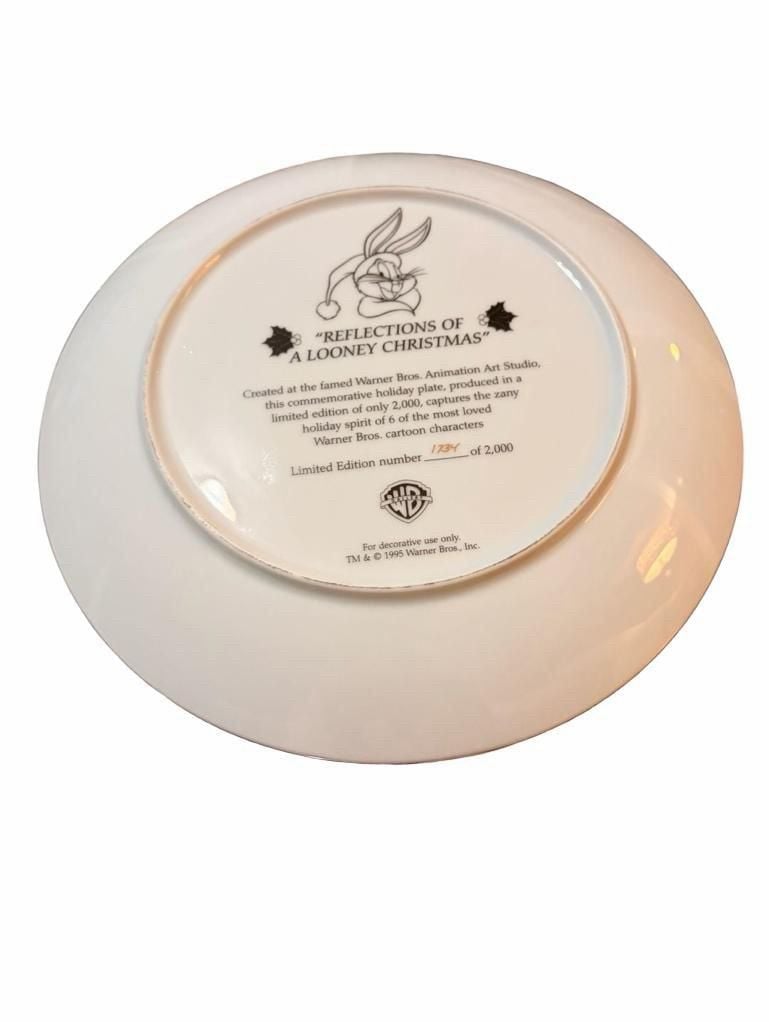 1995 Warner Bros. Studio Reflections of a Looney Christmas Limited Edition Plate 3