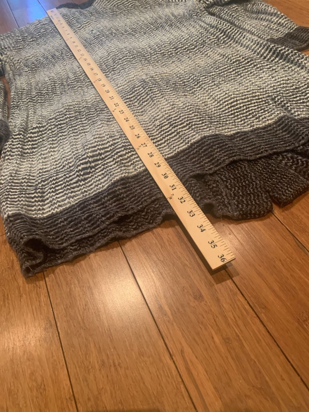 Coldwater Creek Long Cardigan Sweater Size M Grey White Knit 5