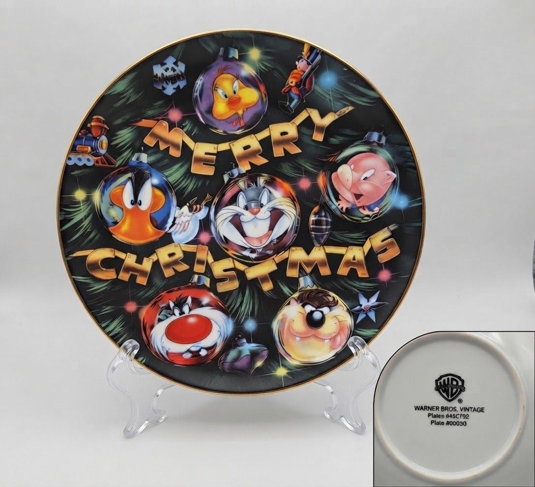 1995 Warner Bros. Studio Reflections of a Looney Christmas Limited Edition Plate 1